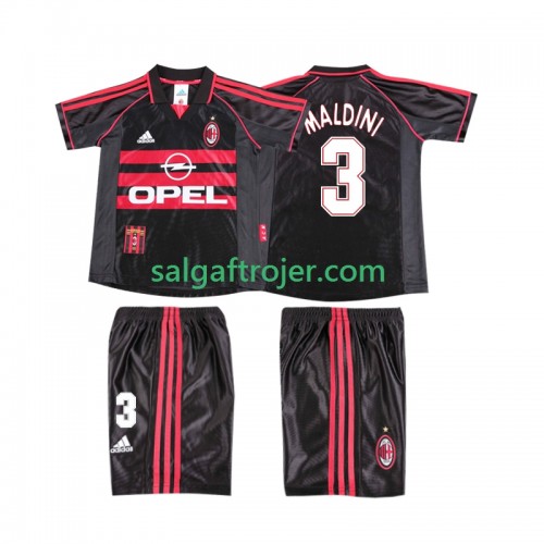 AC Milan MALDINI 3 1999 Fodboldtrøjer Børn Retro 3. sæt 1998 Kort ærmer AC Milan MALDINI 3 1999 Fodboldtrøjer Børn Retro 3. sæt 1998 Kort ærmer
